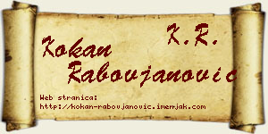 Kokan Rabovjanović vizit kartica